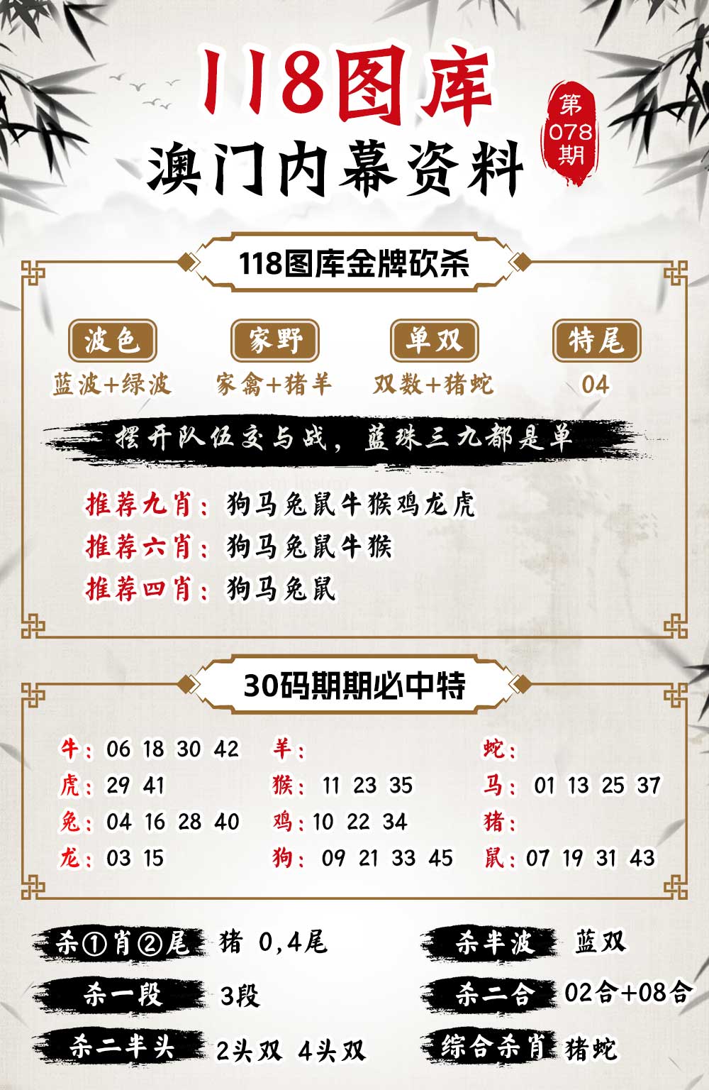 078期118内幕资料[图]